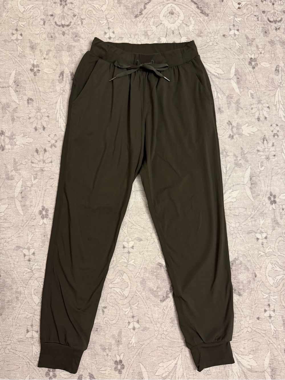 Olive Drawstring Jogger Pants